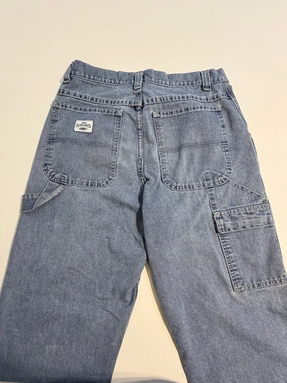 VINTAGE 90s USA‎ Made Lee Dungarees Carpenter cargo Jeans Relaxed Utility Denim